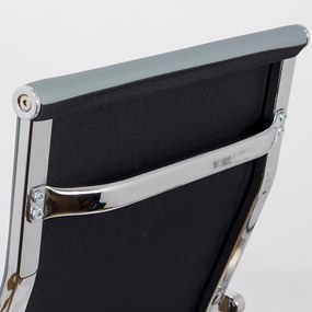 Scaun birou din piele ecologică și baza metalică OFF 319 gri