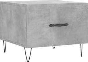 vidaXL Măsuță de cafea, gri beton, 50x50x40 cm, lemn compozit