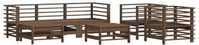 3186266 vidaXL Set mobilier de grădină, 7 piese, maro miere, lemn masiv de pin