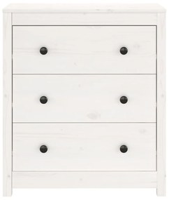 Servanta, alb, 70x35x80 cm, lemn masiv de pin 1, Alb, Servanta cu 3 sertare