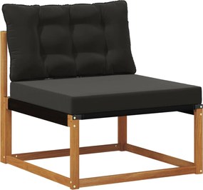 vidaXL Canapea Medie pentru Exterior Lemn Solid de Acacia natural