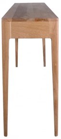 Consola natur din lemn de stejar, 2 sertare, Ernest