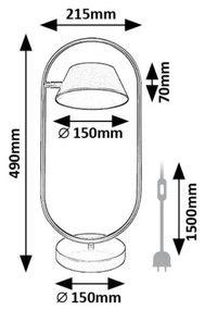 Lampa de masa moderna cu iluminat LED Odiss