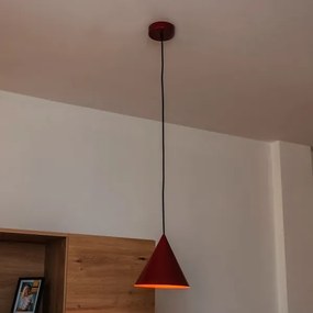 Pendul pe cablu ETNA II 1xE27/15W/230V Ø 18,5 cm, roșu