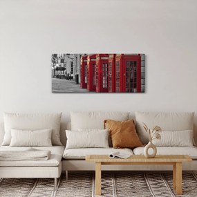 Tablou - Cutii telefonice din Londra (120x50 cm)