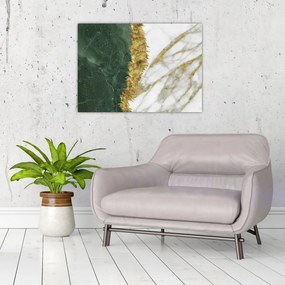 Tablou pe sticlă - Marmură verde N⁰1 (70x50 cm)