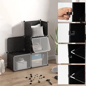 Suport pentru pantofi din plastic cu 12 compartimente și cârlige laterale