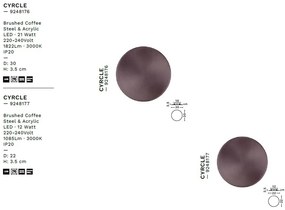 Aplica LED design decorativ CYRCLE coffee D-22cm