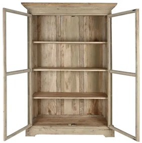Vitrina, natur, din lemn reciclat, Pastel