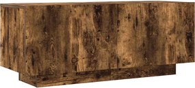 vidaXL Comodă TV, stejar fumuriu, 100x35x40 cm, lemn prelucrat