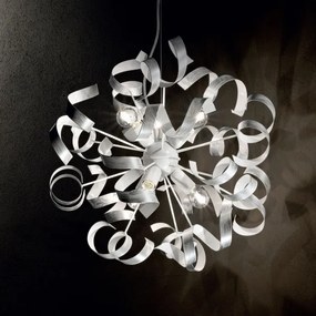 Lustră pe cablu Ideal Lux VORTEX 6xE14/40W/230V d. 53 cm argintiu/patină