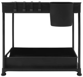 Suport de organizare pe 2 niveluri, sub chiuveta, 2 buc, negru
