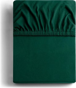 Cearceaf verde din jerseu cu elastic 160x200 cm Amber – Restilo