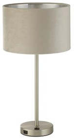 Veioza/Lampa de masa design modern Finn, nickel, taupe