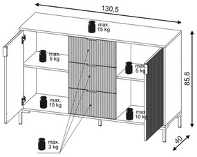 Comodă FLOP neagră