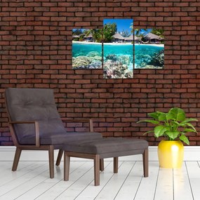Tablou cu plaja pe insulă tropicală (90x60 cm)
