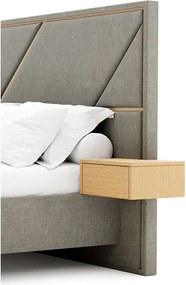 Pat Strong Tapitat cu Saltea 140/160/180x200cm - 140x190