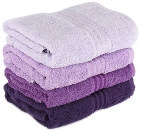 Set 4 prosoape baie Foutastic Violet, 70 x 140 cm, violet