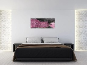 Tablou - Abstracție roz-roșu (120x50 cm)