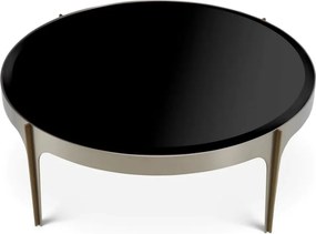 Masuta de Cafea Design LUX, Otel, Sticla, Negru, Artemisa