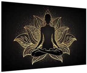Tablou - Silueta într-o floare de lotus (90x60 cm)