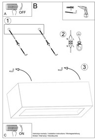 Aplică VEGA 1xE27/60W/230V 30 cm beton Sollux SL.0992
