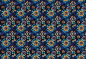 Fototapet - Abstracție, flori colorate (147x102 cm)