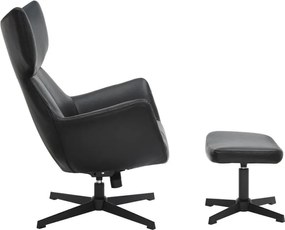 Fotoliu pivotant VOGUE piele sintetica neagra