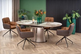 Masa extensibila Robinson marmura bej/cappuccino - L160-200 cm
