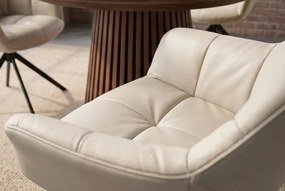 Set 2 scaune pivotante, Piele Naturala Bej PAPILLON