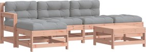 vidaXL Set mobilier de grădină cu perne, 6 piese, lemn masiv Douglas