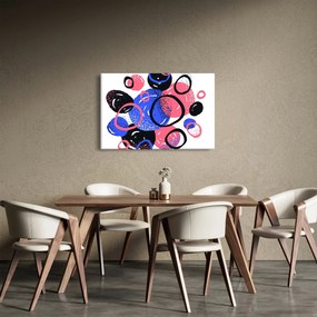 Tablou - Motiv cercuri în culori vii (90x60 cm)