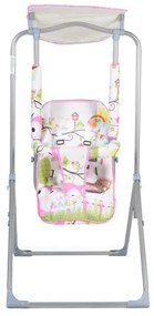 Leagan copii si bebelusi pentru interior si exterior Novokids™ Jungle Garden Swing, Cadru metalic, 0+ ani, Sezut reglabil in 3 trepte, Pozitie somn,