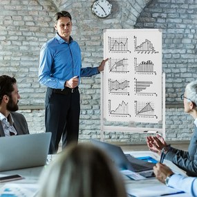 Tablă magnetică reversibilă cu accesorii, 60 x 90 cm