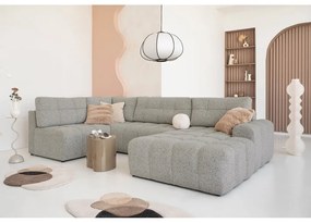 Colțar modular maro deschis extensibil/cu spațiu de depozitare (cu colț pe partea stângă) Lulu – Miuform