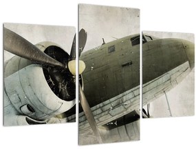 Tablou - Avion vechi cu elice (90x60 cm)