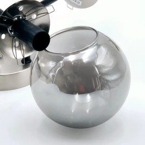 Brilagi - Lustru aplicat MALIVA, 6xE14/15W/230V, crom mat/fumuriu