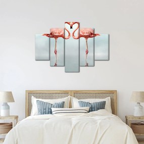 Tablou cu doi flamingo (150x105 cm)