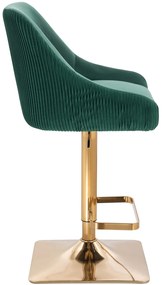 HR920KW Scaun Verde din Catifea cu Bază Aurie