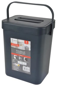 Recipient pentru deșeuri compostabile gri antracit 5 l – Homéa