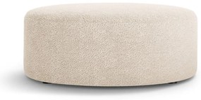 Taburet bej cu tapițerie din țesătură bouclé Dia – Micadoni