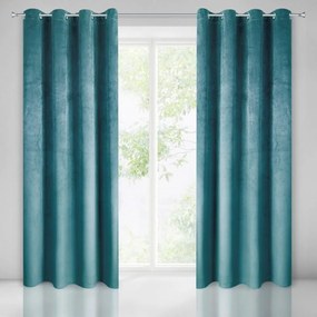 Draperii de catifea de culoare albastră pentru cercuri 140 x 250 cm