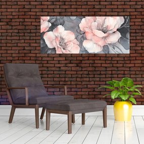 Tablou - Schiță de flori (120x50 cm)