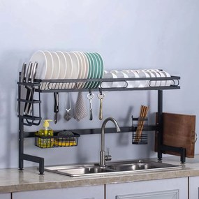 Scurgator vase deasupra chiuvetei, pentru chiuveta dubla