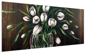 Tablou cu lalele în vază (120x50 cm), în 40 de alte dimensiuni noi