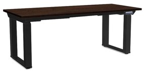 Masă înălțime reglabilă OfficeTech Strong 180 x 80 cm, picioare negre, wenge