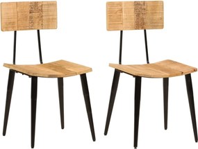 vidaXL Scaune de bucătărie, 2 buc., 44x40x80 cm, lemn masiv mango