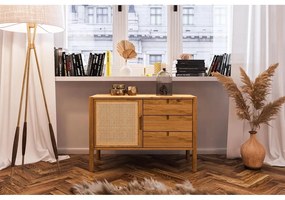 Comodă joasă din lemn de stejar 97x69 cm Pola - The Beds