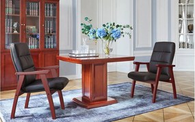 Scaun lemn masiv de conferința Toronto Personalizabil, 62 × 70 × 101 cm - Maro