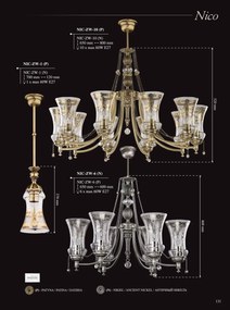 Candelabru 10 brate realizat manual Nico